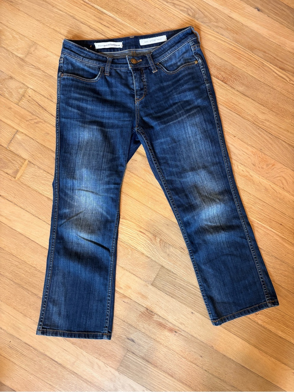 Pilcro Anthropologie Stet Petite Bootcut Crop Jeans Size 27 Dark Wash